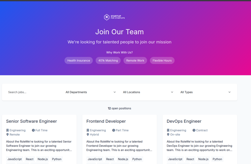 Create professional job boards with custom branding