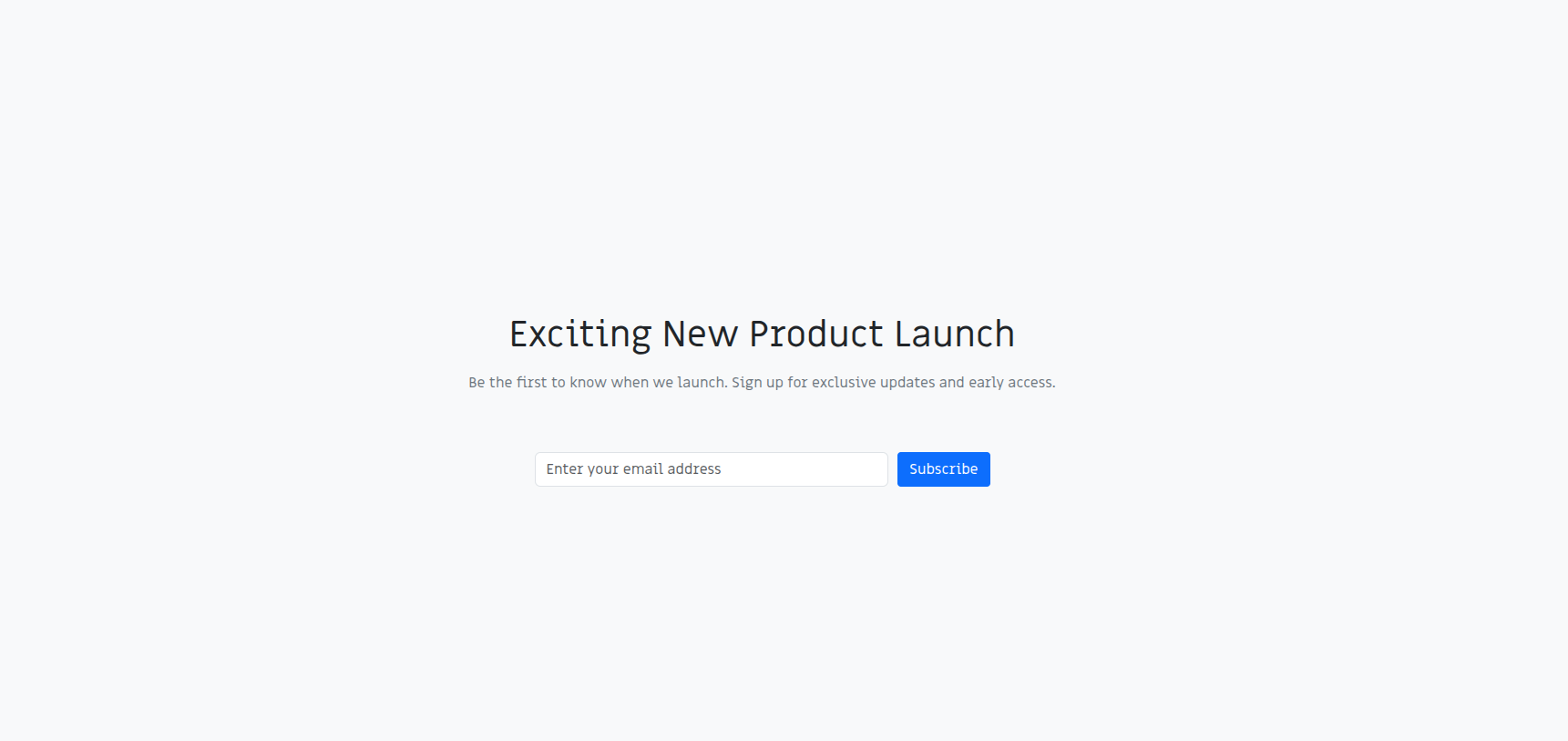 Full Screen launch page theme
